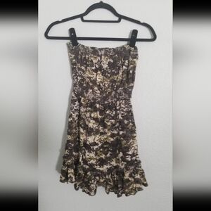 Forever 21 Strapless Camouflage Dress